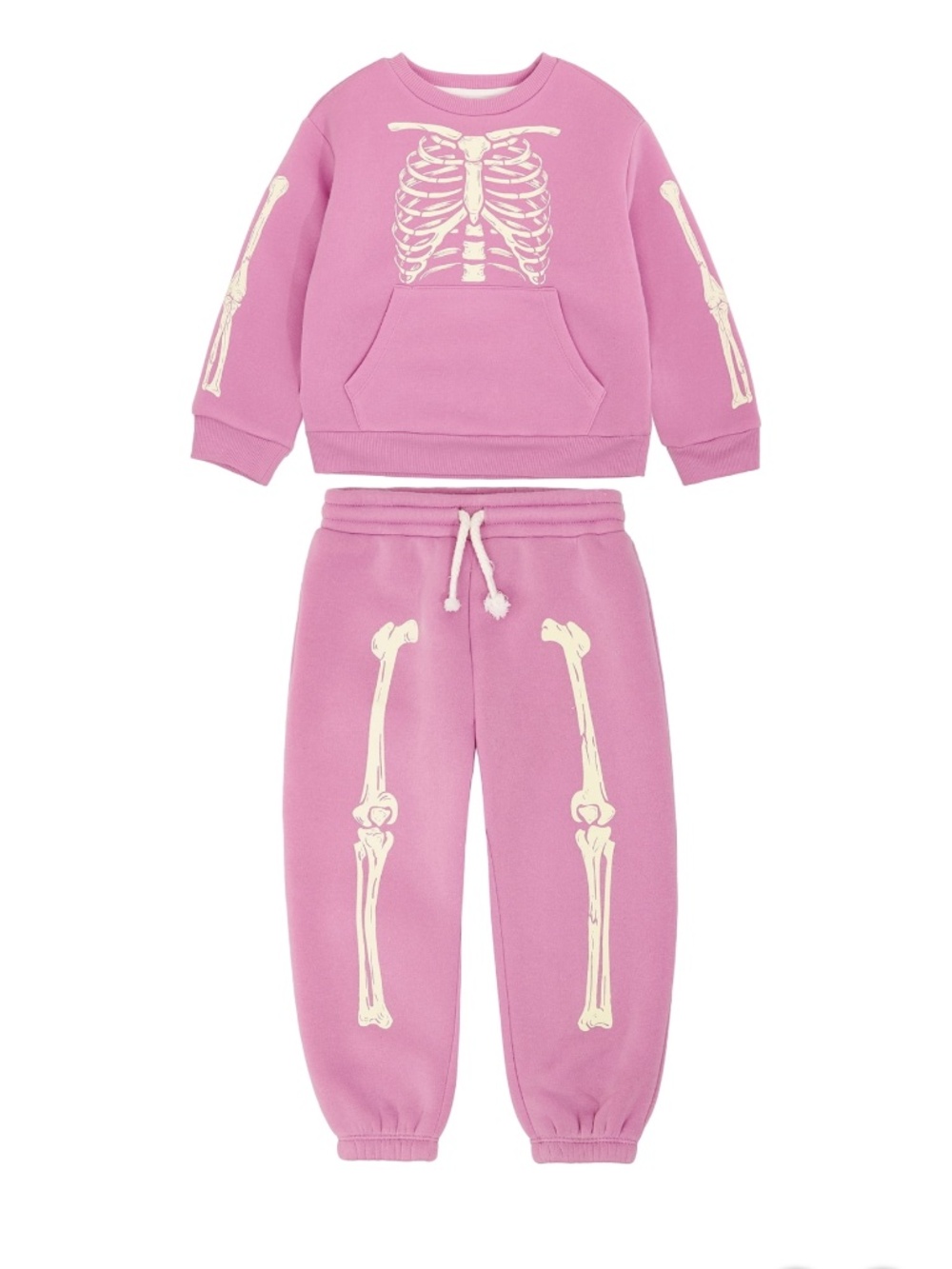 Way To Celebrate Toddler Girls Purple Push-up Skeleton Jogging Set Size 5T NWT